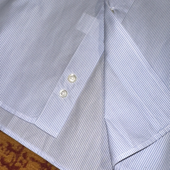 YSL Yves Saint Laurent Pour Homme Mens Dress Shirt Lot x2 Pink Blue 16.5 / 42 - Picture 9 of 15